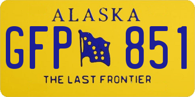 AK license plate GFP851