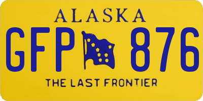 AK license plate GFP876