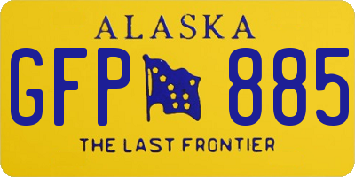AK license plate GFP885