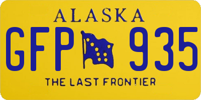 AK license plate GFP935
