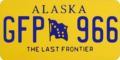 AK license plate GFP966