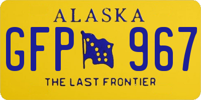 AK license plate GFP967