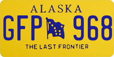 AK license plate GFP968