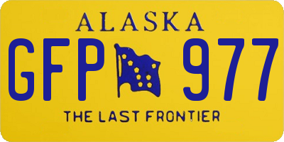 AK license plate GFP977