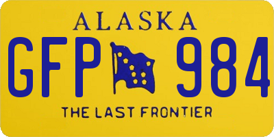AK license plate GFP984