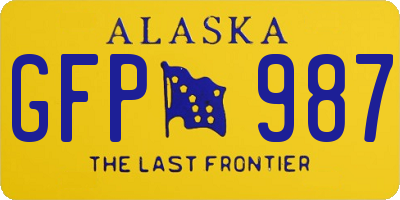 AK license plate GFP987