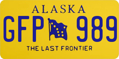 AK license plate GFP989