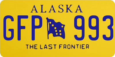 AK license plate GFP993