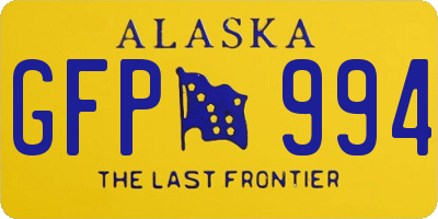AK license plate GFP994