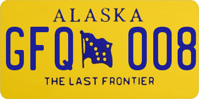 AK license plate GFQ008