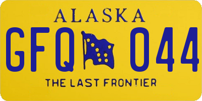 AK license plate GFQ044