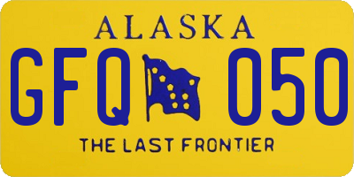 AK license plate GFQ050