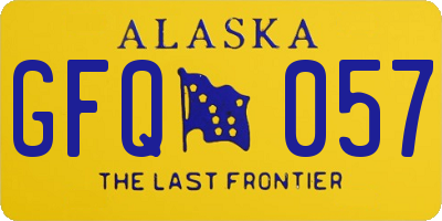 AK license plate GFQ057