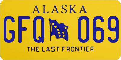 AK license plate GFQ069