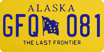 AK license plate GFQ081