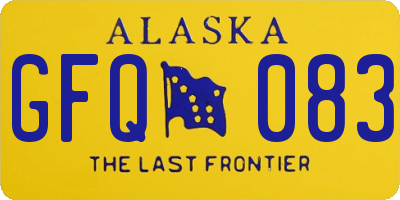 AK license plate GFQ083