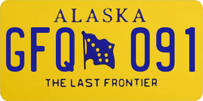 AK license plate GFQ091