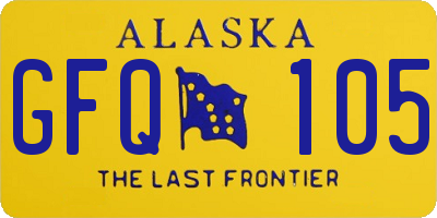 AK license plate GFQ105