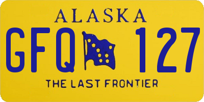 AK license plate GFQ127