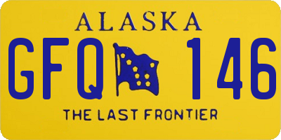 AK license plate GFQ146