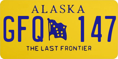 AK license plate GFQ147