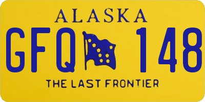 AK license plate GFQ148