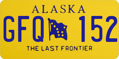 AK license plate GFQ152