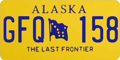 AK license plate GFQ158