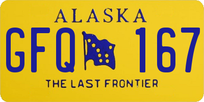 AK license plate GFQ167