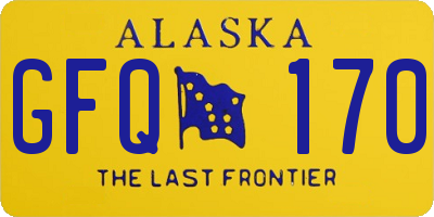 AK license plate GFQ170