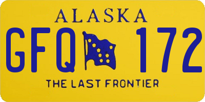 AK license plate GFQ172