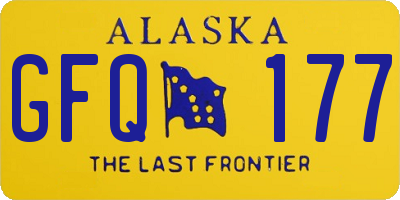 AK license plate GFQ177