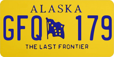 AK license plate GFQ179