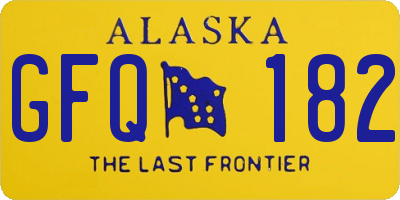 AK license plate GFQ182