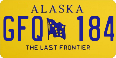 AK license plate GFQ184