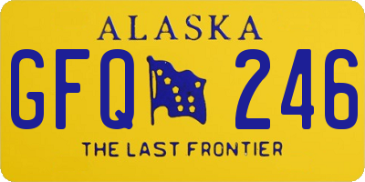 AK license plate GFQ246