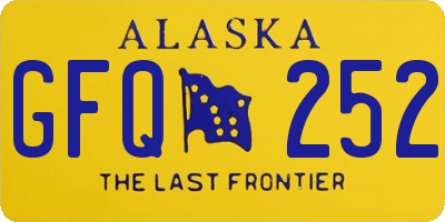 AK license plate GFQ252