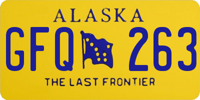 AK license plate GFQ263