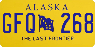 AK license plate GFQ268