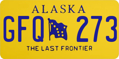 AK license plate GFQ273