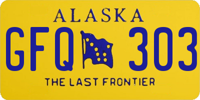 AK license plate GFQ303