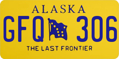 AK license plate GFQ306