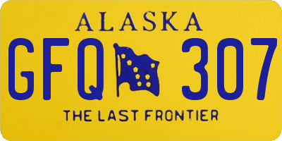 AK license plate GFQ307