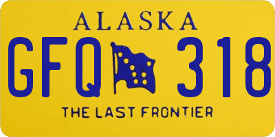 AK license plate GFQ318