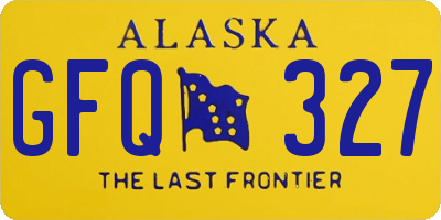 AK license plate GFQ327