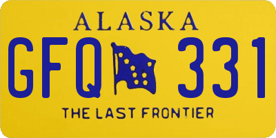 AK license plate GFQ331