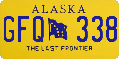 AK license plate GFQ338
