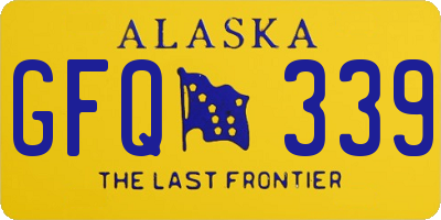 AK license plate GFQ339