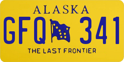 AK license plate GFQ341