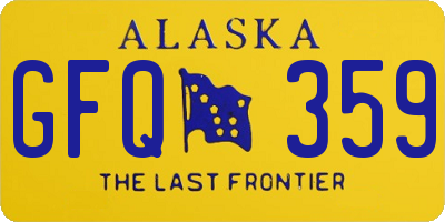 AK license plate GFQ359